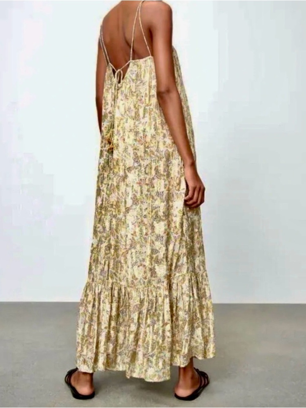 Goa Beachwear by Japna gold foil maxi dress - Picture 3 of 10
